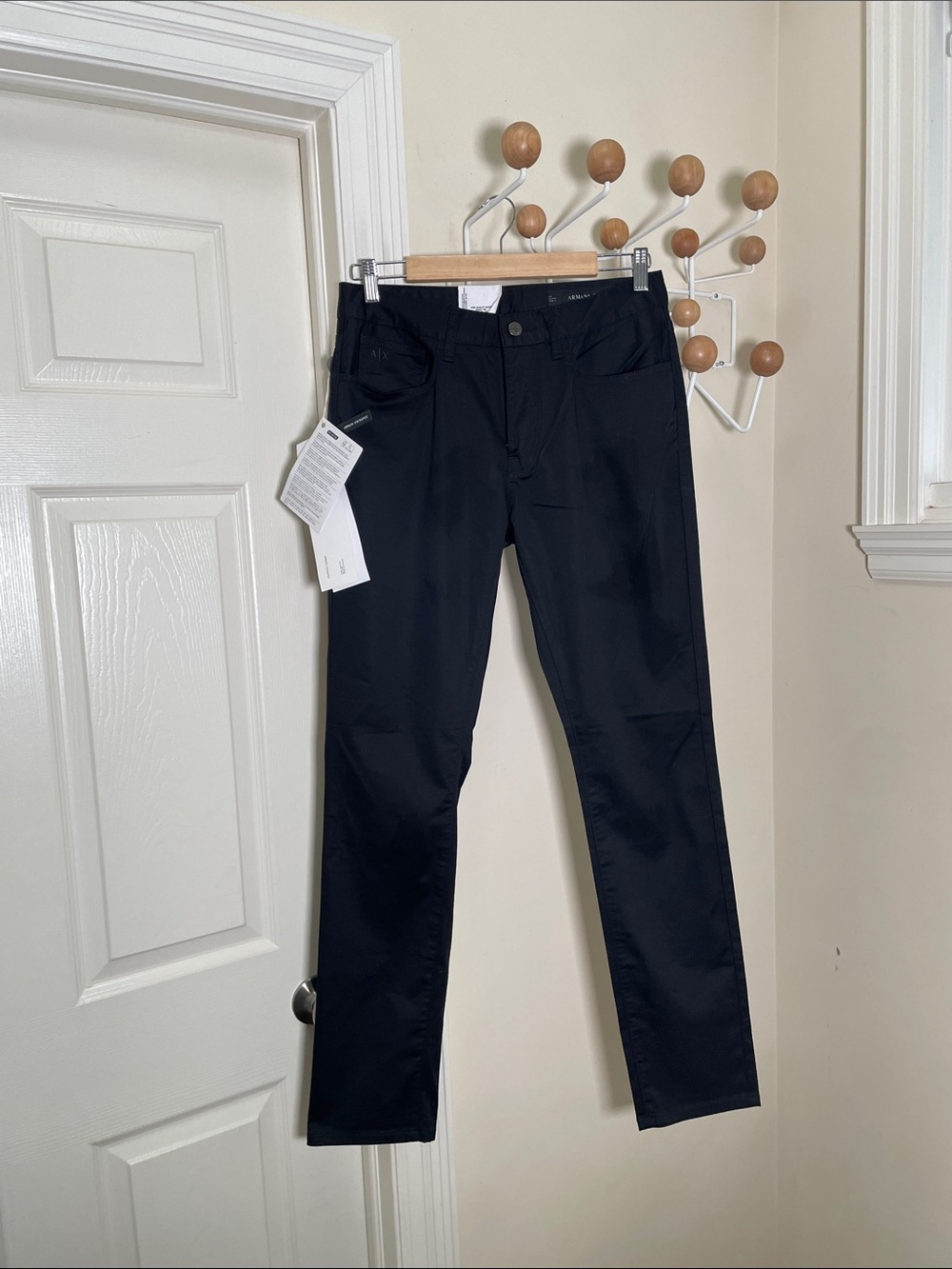 Armani Exchange NWT Skinny Slim Preppy Pants - Black - 31